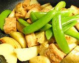新じゃがとスナップえんどうの和風炒め作り方5写真