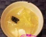 白菜とえのきと厚揚げ(豆腐)の味噌汁作り方10写真
