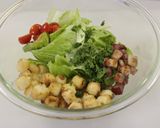 豆腐クルトンとベーコンのシーザーサラダ作り方5写真