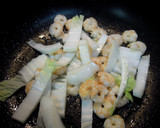 エビたま白菜のあんかけ焼きそば作り方6写真