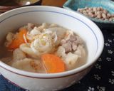 簡単おいしい☆具沢山塩味すいとん作り方4写真
