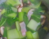 青梗菜のしょうがトロミスープ作り方3写真