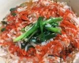 レンジで即席!豚キムチナムル雑炊作り方7写真
