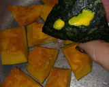 材料3つ簡単ほくほくかぼちゃの甘煮♪作り方1写真