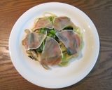 小松菜と舞茸のパスタ　生ハムのせ作り方6写真