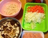 ひよこ豆と根菜のキーマカレー♬作り方1写真