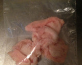 捨てないで！簡単おつまみ♥鶏皮ポン酢作り方1写真