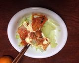 簡単つまみ（トマト、レタス、キムチ）作り方1写真