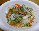 たまねぎと水菜とにんじんの梅肉和え作り方5写真
