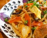 甘辛*みそダレ焼きうどん*作り方6写真