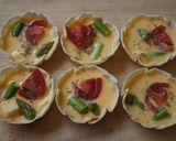 餃子の皮でつくる、小さな春野菜のキッシュ作り方5写真