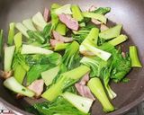 お弁当に★青梗菜と厚切りベーコンの中華風作り方3写真