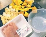 かぼちゃのそぼろ和え作り方1写真