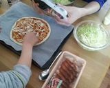 照り焼きチキンピザ作り方2写真