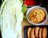 白菜，さつま揚げのもやしキムチ煮作り方1写真