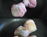 巻いて焼くだけ　芽キャベツ肉巻き　作り方3写真