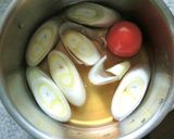 プチッとひとりランチ♡葱・トマ・鶏スープ作り方5写真