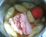 プチッとひとりランチ♡葱・トマ・鶏スープ作り方6写真