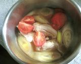 プチッとひとりランチ♡葱・トマ・鶏スープ作り方7写真