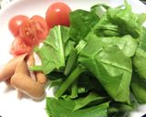 トマト×ほうれん草のプチッと和スープ作り方5写真