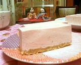 苺in桜色のチーズケーキ作り方8写真