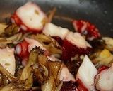 ✿タコと舞茸のパクチー炒め✿作り方4写真