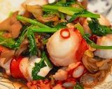 ✿タコと舞茸のパクチー炒め✿作り方6写真