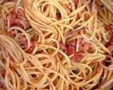 簡単ツナ缶トマト缶スパゲティ作り方2写真