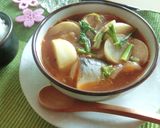 ＊鯖缶・蕪・玉葱＊プチッとキムチスープ作り方6写真