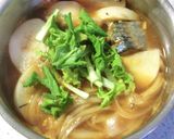 ＊鯖缶・蕪・玉葱＊プチッとキムチスープ作り方5写真