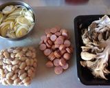 栄養満点☆キノコと大豆のトマト煮込み作り方1写真