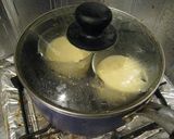 牛乳と卵だけ。手鍋で濃厚プリン作り方4写真