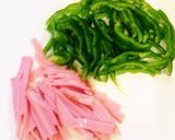 ピーマンとハムのバター醤油焼き♡作り方1写真