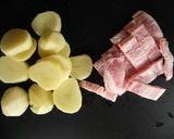 簡単★じゃが芋とベーコンのミルクスープ作り方1写真