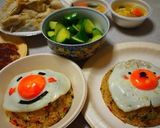 かわいい簡単♪キャラ飯☆目玉焼き炒飯作り方4写真