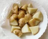 オニスラたっぷり和風ポテトサラダ作り方1写真