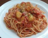 トマト缶で簡単＊トマトクリームパスタ作り方5写真