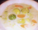 芽キャベツと白菜ミルクスープ♪胃腸風邪に作り方9写真