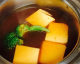 とろ〜り豆腐とブロッコリーのピリ辛スープ作り方2写真