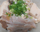 豚ばら肉と豆腐ときのこ煮の丼ぶり作り方11写真
