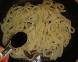 シンプルにバタマヨ★明太焼きうどん。作り方1写真