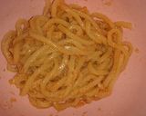 シンプルにバタマヨ★明太焼きうどん。作り方3写真