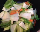 簡単！ちんげん菜と貝柱の中華炒め作り方3写真