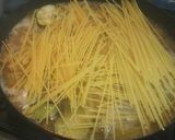 鍋ひとつで☆鯖味噌煮缶の和風パスタ作り方2写真