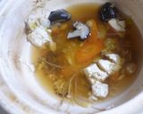 海鮮寄せ鍋リメイク・和そばで雑炊風作り方1写真