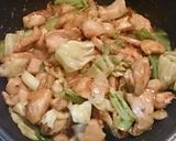 鶏むね肉と春キャベツの甘辛味噌炒め♥作り方9写真