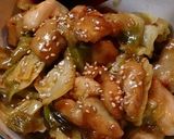鶏むね肉と春キャベツの甘辛味噌炒め♥作り方10写真