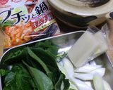簡単ひとり分ランチ！担担麺風小鍋作り方1写真