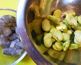 春だよ♪そら豆と海老の小さいかき揚げ❀作り方1写真
