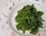 旬の菜花とタコの辛子酢味噌和え　簡単！作り方1写真
